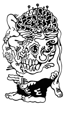 Gabriel Tiongson Skull Treaty ink on paper © 2011