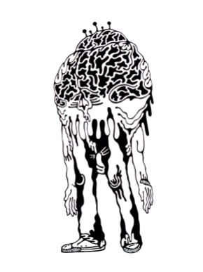 Gabriel Tiongson Skulled Brain ink on paper © 2011